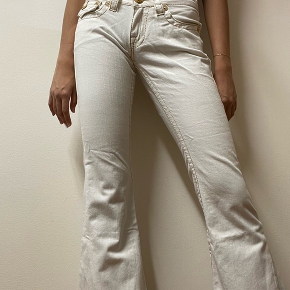NWOT True Religion Low Waist Bootcut Jeans White - Picture 5 of 7